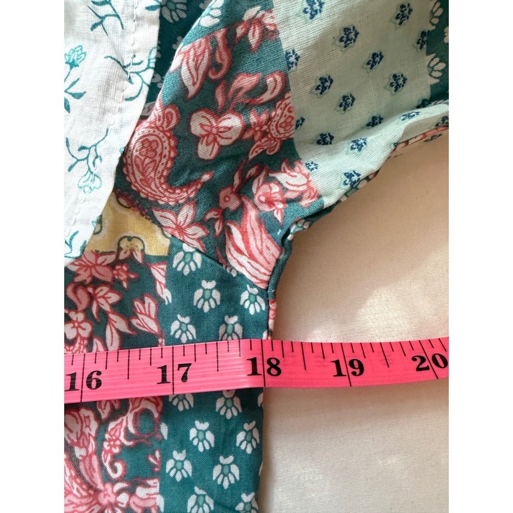 New Simply Southern Patchwork Small Tiered Maxi Dress Ruffle Cotton Cottagecore - Picture 3 of 12